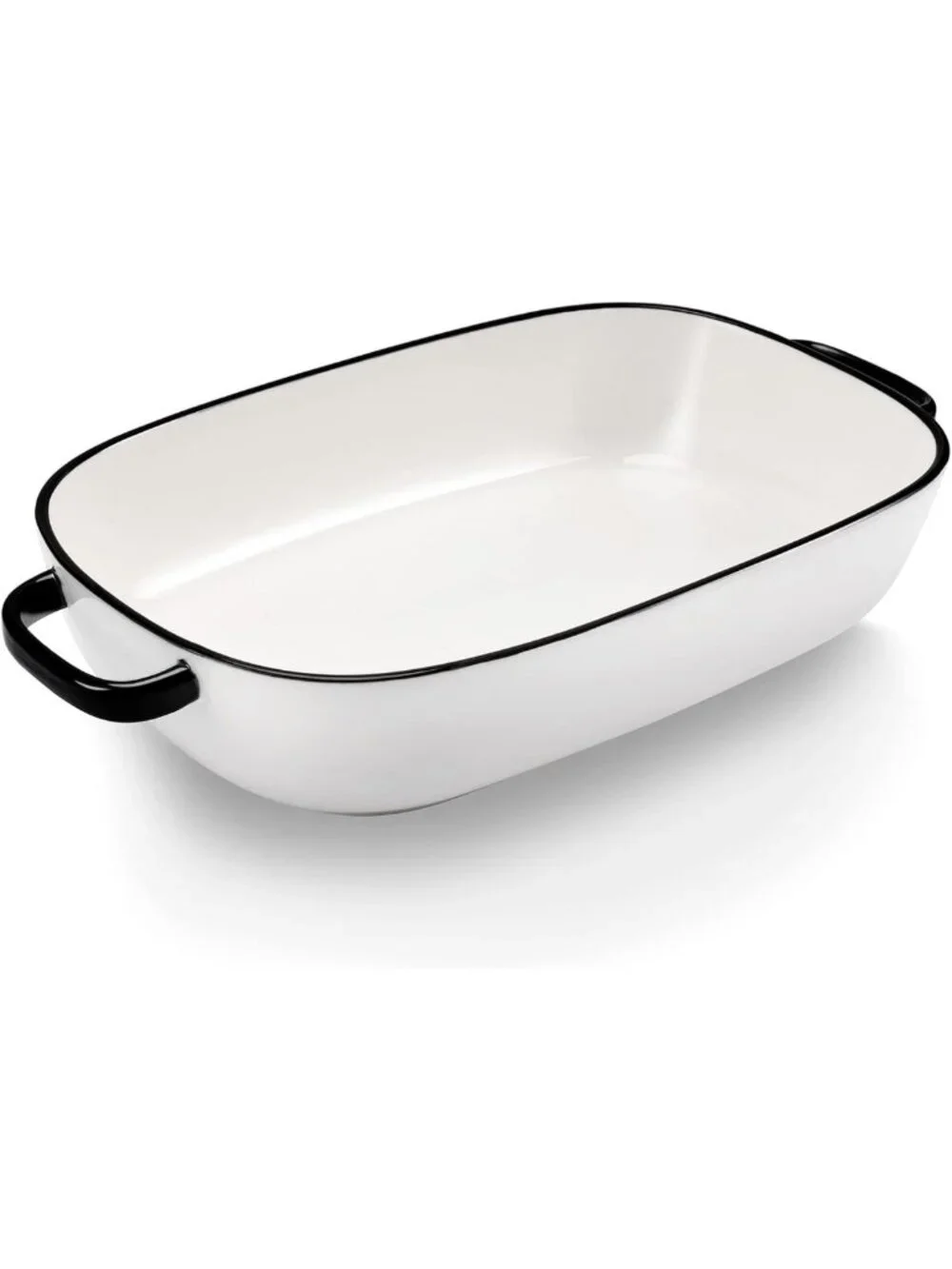 Large 6 Quart Ceramic Baking Dish - 16x11 Casserole Pan for Oven & Microwave